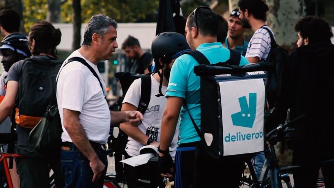 go to Streik in Frankreich: Deliveroo-Fahrer wollen mehr Geld